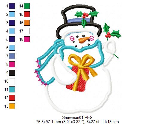 Snowman - Applique