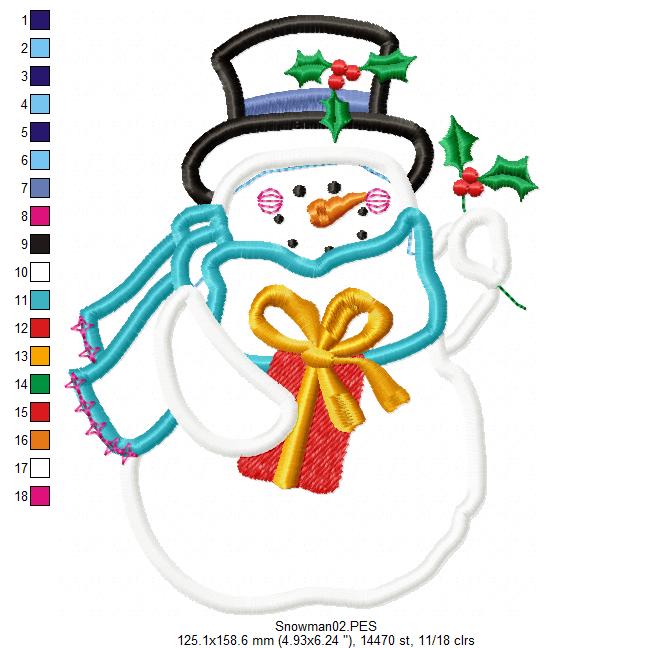 Snowman - Applique