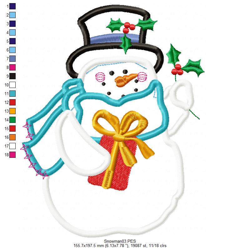 Snowman - Applique