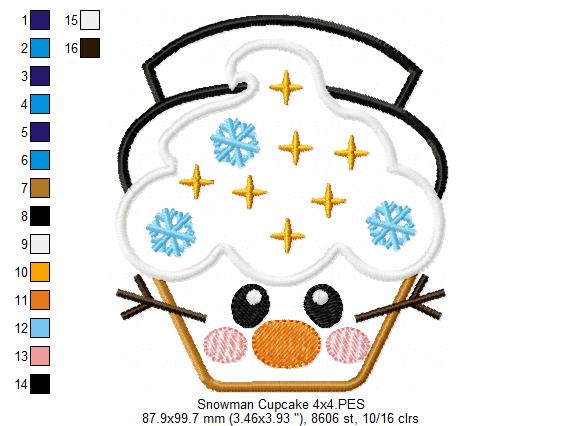 Christmas Cupcakes - Set of 5 designs - Applique