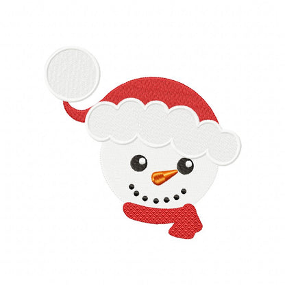Cute Snowman Face - Fill Stitch