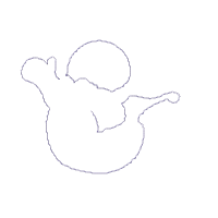 Magician Snowman and Christmas Lights - Applique Machine Embroidery Design