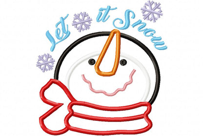 Snowman Let it Snow - Applique