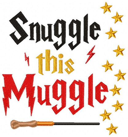 Snuggle this Muggle - Fill Stitch - Machine Embroidery Design
