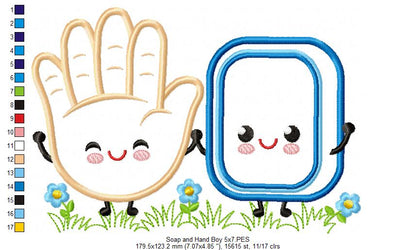 Soap and Hand Boy - Applique