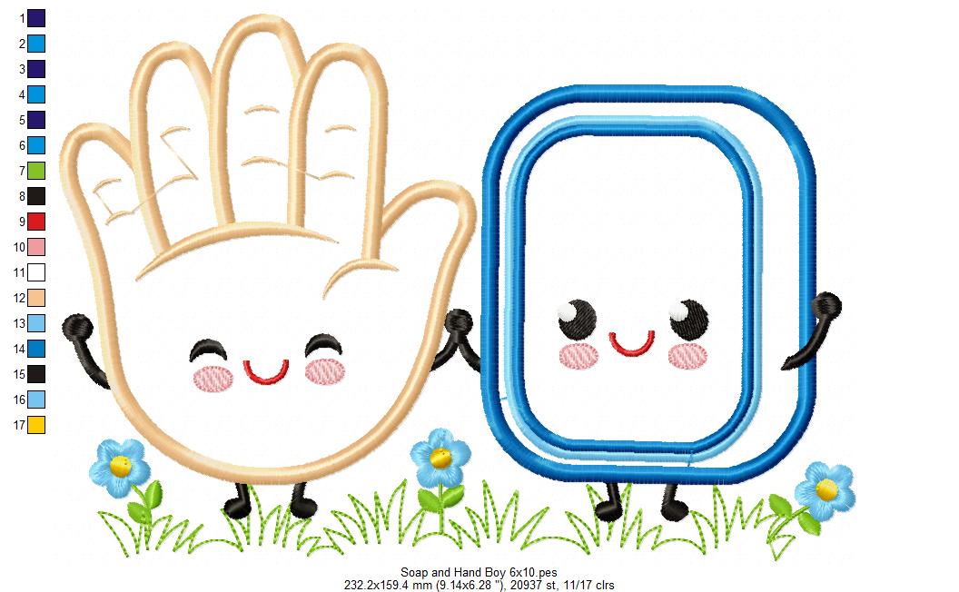 Soap and Hand Boy - Applique