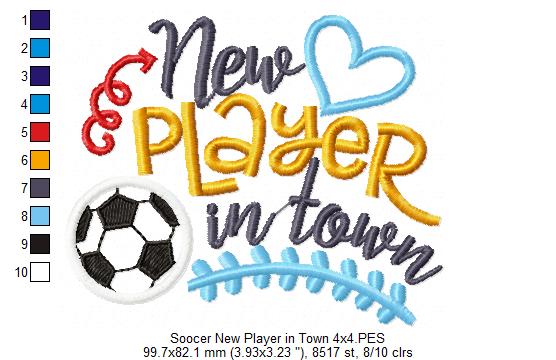 Soccer New Player in Town - Applique