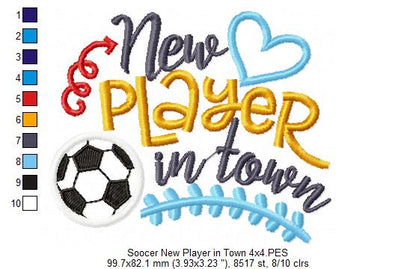 Soccer New Player in Town - Applique