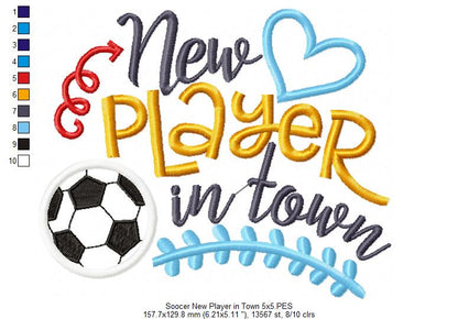 Soccer New Player in Town - Applique