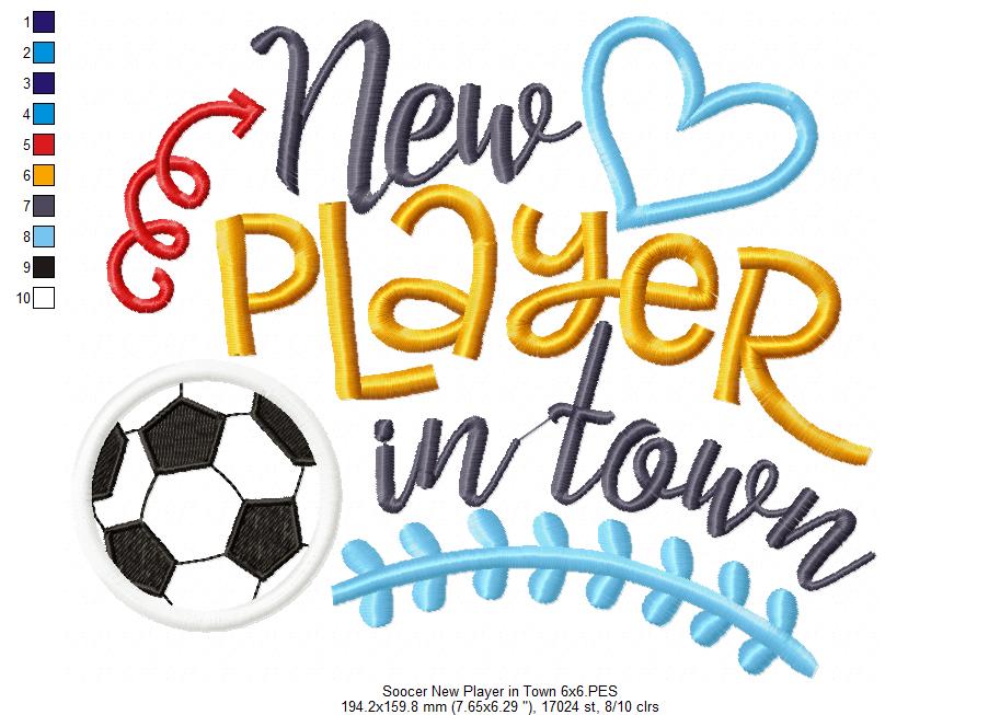 Soccer New Player in Town - Applique