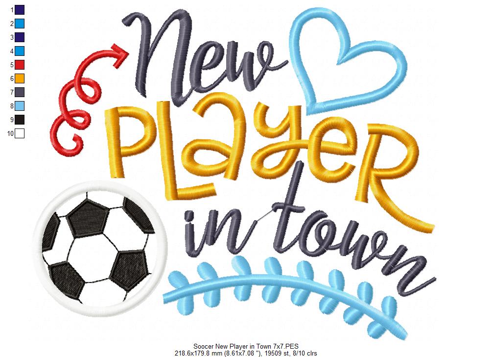 Soccer New Player in Town - Applique