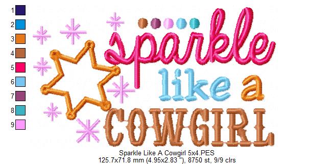 Sparkle Like a Cowgirl - Applique