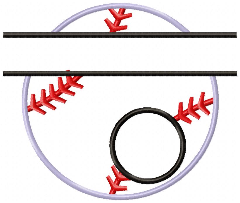 Split Baseball Name and Number - Applique