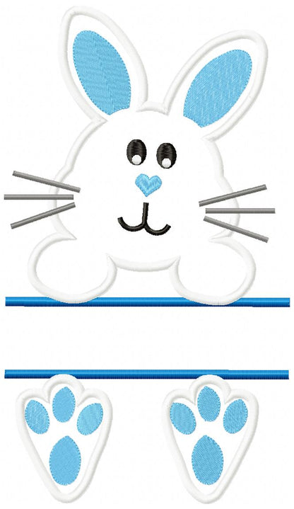 Split Bunny Boy - Applique - Machine Embroidery Design