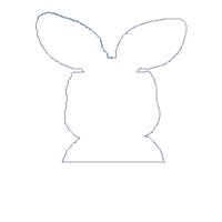 Split Bunny Girl with Bow - Applique - Machine Embroidery Design