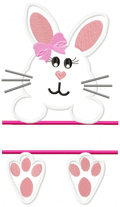 Split Bunny Girl and Boy - Applique - Set of 2 designs