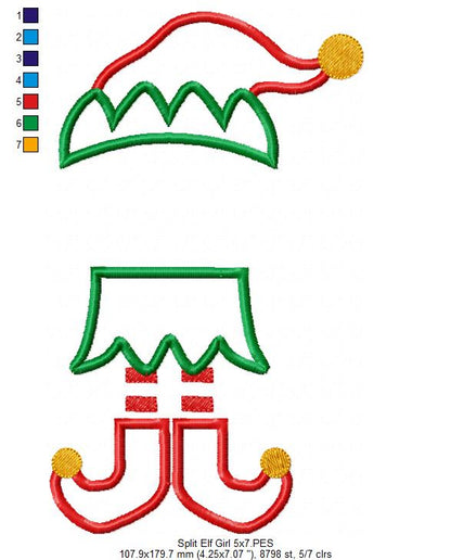 Split Elf Girl - Applique