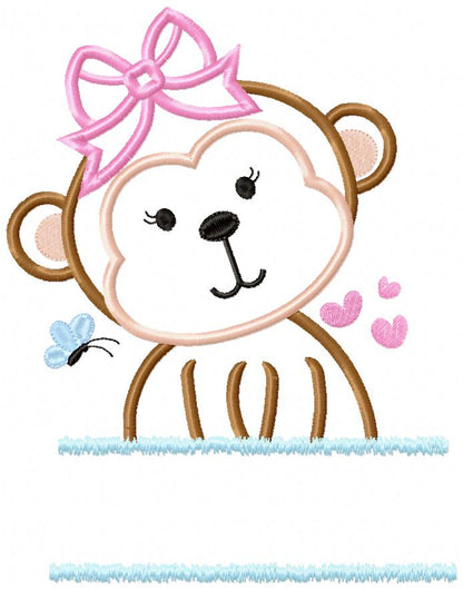 Split Monkey Girl - Applique
