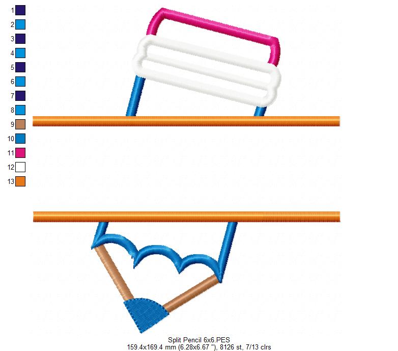 Split Pencil - Applique