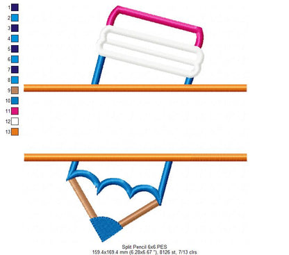 Split Pencil - Applique