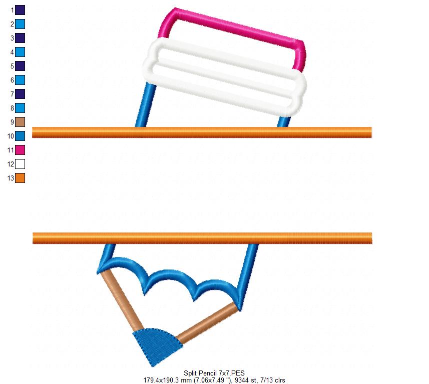 Split Pencil - Applique