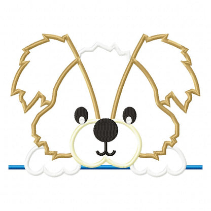 Split Puppy Dog Boy and Girl - Applique - Set of 2 designs