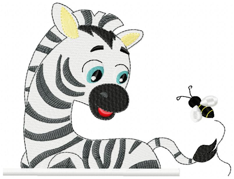 Split Zebra Boy - Fill Stitch