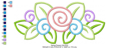 Spring Flowers - Applique