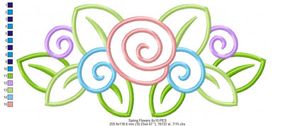 Spring Flowers - Applique