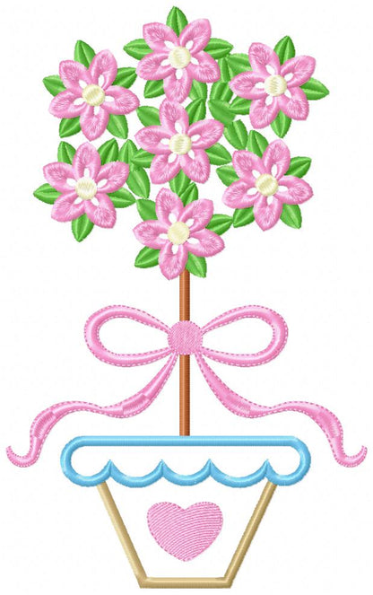 Spring Flowers Vase - Applique