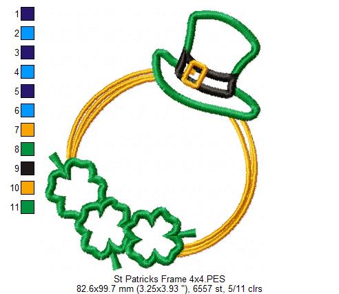 St. Patricks Frame - Applique
