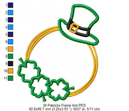 St. Patricks Frame - Applique