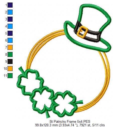 St. Patricks Frame - Applique
