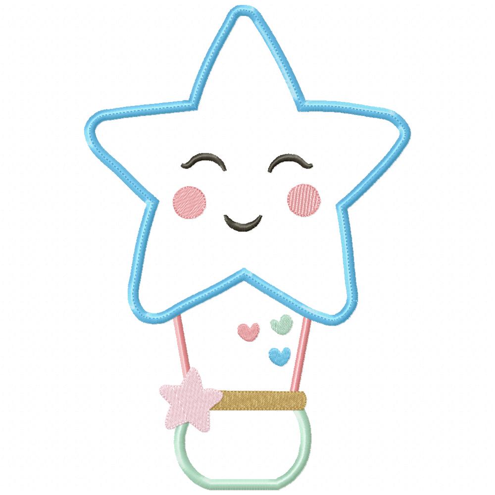 Star Boy Hot Air Balloon - Applique