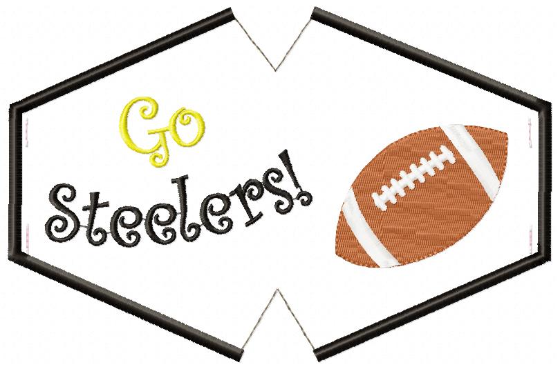Go Steelers! Face Mask - ITH Project - Machine Embroidery Design