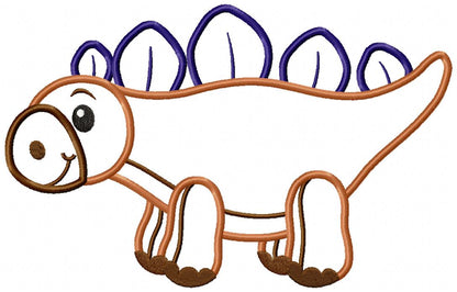 Stegosaurus Dinosaur - Applique - Machine Embroidery Design