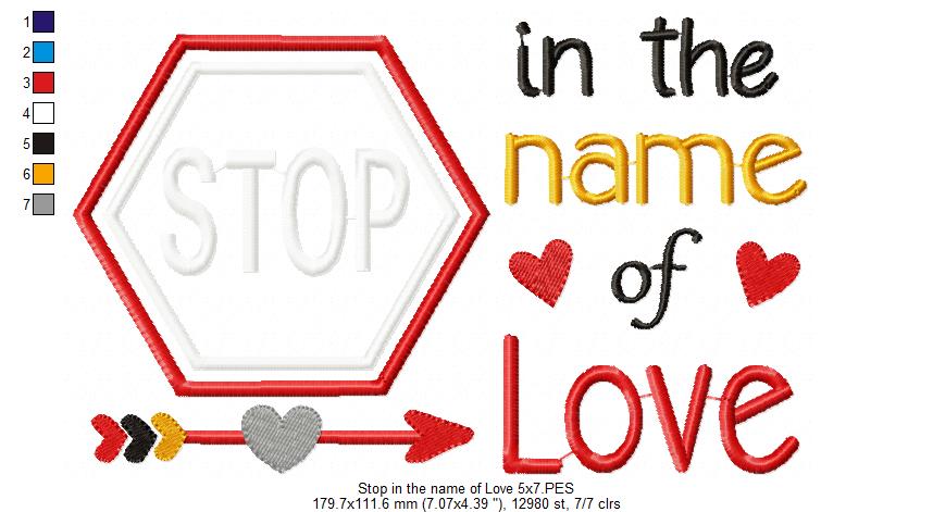 Stop in the name of Love - Applique