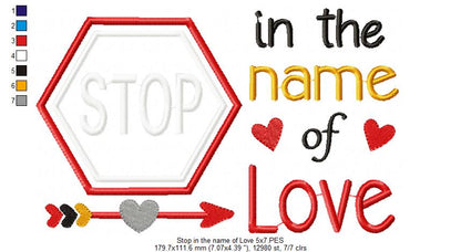 Stop in the name of Love - Applique