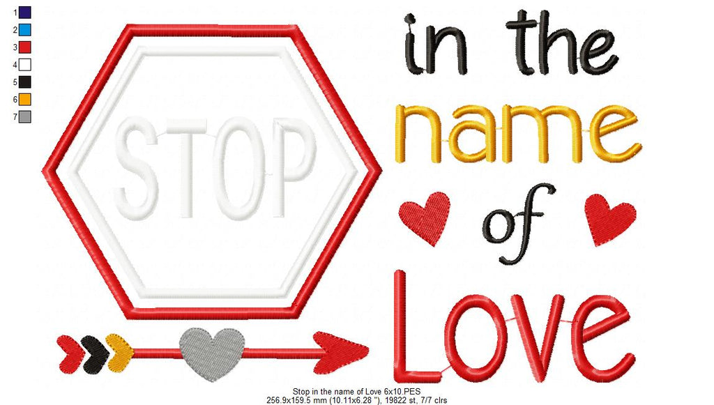 Stop in the name of Love - Applique