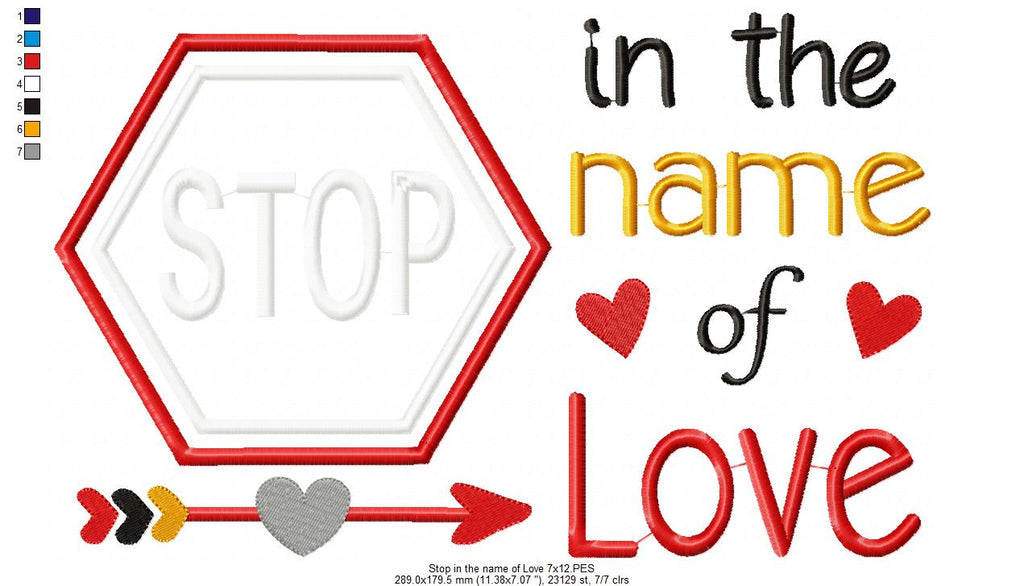 Stop in the name of Love - Applique