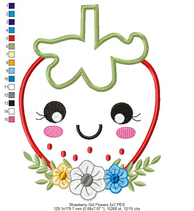 Strawberry Boy and Girl - Applique - Set of 2 designs