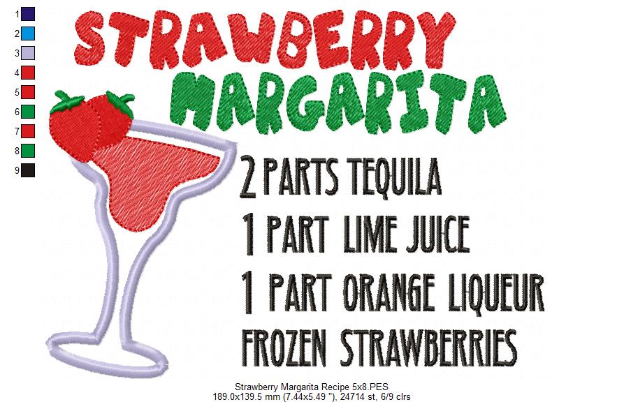 Strawberry Margarita Recipe - Applique