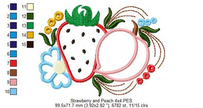 Strawberry and Peach - Applique