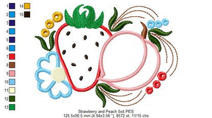 Strawberry and Peach - Applique