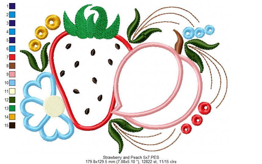 Strawberry and Peach - Applique