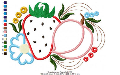 Strawberry and Peach - Applique