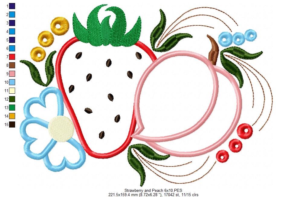 Strawberry and Peach - Applique