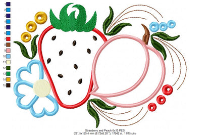 Strawberry and Peach - Applique