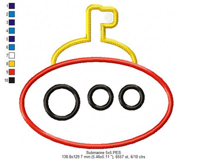 Nautical Boats Collection - Applique - Set of 7 designs