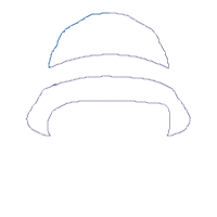 Summer Mustache Alien Wearing Bucket Hat - Applique
